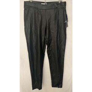 Womens 89th & Madison Faux Leather Stretch Pants Size Large Black NWT